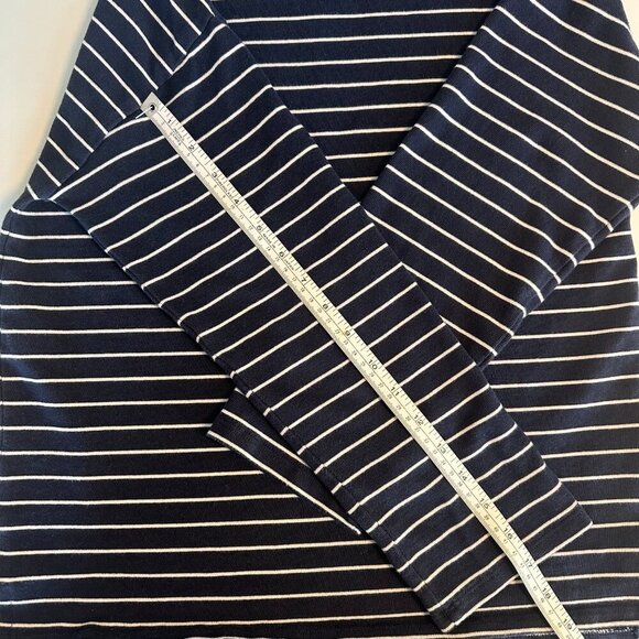 Garnet Hill Organic Cotton Striped Mock Turtleneck Shirt | Women’s XS - Picture 4 of 7
